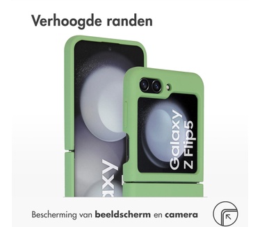 Accezz Liquid Silicone Backcover Samsung Galaxy Z Flip 5 - Groen