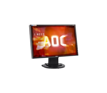 AOC 203SW Zilver, Zwart
