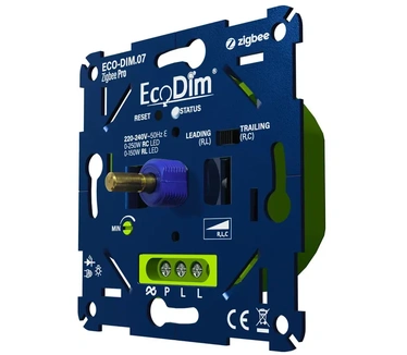 EcoDim ECO-DIM.07-ZGB-P - LED-dimmer, ZigBee Pro, 0-250 W, fasen en fasen (RLC)