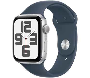 Apple Watch SE (2022), 44mm, GPS Zilver (Blauw)