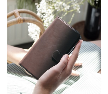 Selencia Echt Lederen Bookcase Samsung Galaxy S21 Plus - Bruin