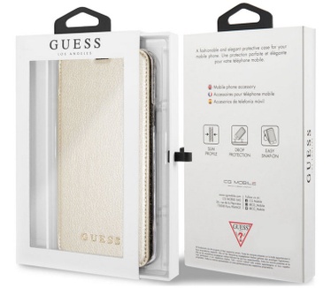 Guess IriDescent Book Case voor Samsung Galaxy S9 Plus - Goud  Goud