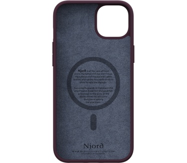 Njord byElements Salmon Leather Magsafe Case for iPhone 15 Plus, Rust