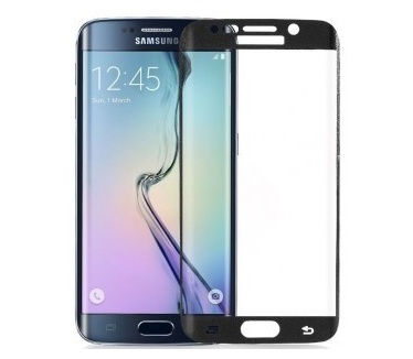 Amorus Amorus Full Cover Glass Samsung Galaxy S6 edge Protector - Curved Edges - Black