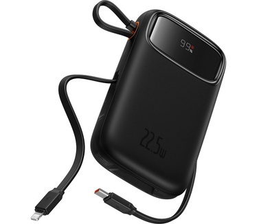Baseus QPOW 2 DUAL KABLOLU 10.000 MAH 22.5W POWERBANK-SIYAH