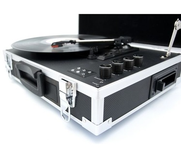 GPO Retro FLIGHTCASE Bluetooth kofferplaten- en cassettespeler met USB, accu en bluetooth