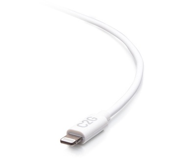 CablesToGo 3 meter USB-A mannelijk naar Lightning mannelijk synchronisatie- en oplaadkabel - wit