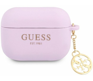 Guess Charms Silicone Case voor Apple Airpods Pro - Paars Paars