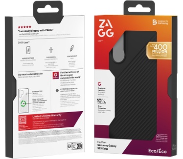 Zagg Luxe Grafeen Back Cover Samsung Galaxy S25 Edge Zwart
