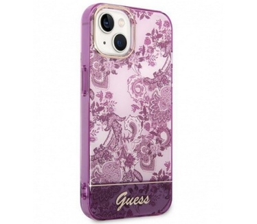 Guess Toile de Jouy Back Case Apple iPhone 14 Plus (6.7") Fuchsia Paars