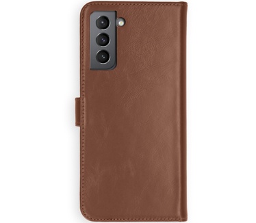 Selencia Echt Lederen Bookcase Samsung Galaxy S21 Plus - Lichtbruin