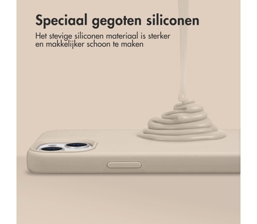 Accezz Liquid Silicone Backcover met MagSafe Samsung Galaxy S26 Plus - Stone