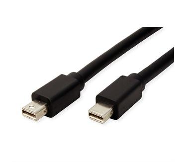 Secomp DisplayPort kabel, Mini DP M - Mini DP M 2,0m Zwart