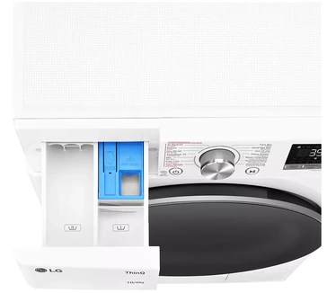 LG LG F4DR7006S1W - A-10% - 10-6 kg Was-droogcombinatie met TurboWash™ 39 - Slimme AI DD™ motor - Hygiënisch wassen met stoom - ThinQ™
