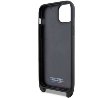 BMW M Carbon Stripe met Strap - Apple iPhone 15 (6.1") - Zwart Zwart