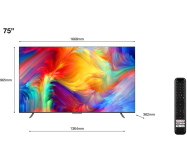 TCL 75P735 Zwart