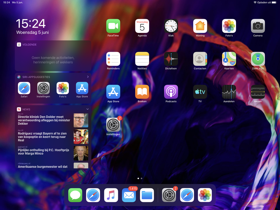 iOS 13: iPadOS homescreen