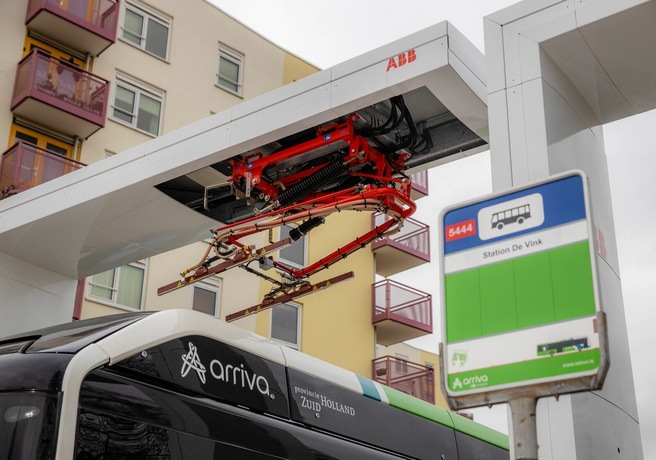 Een top-down-pantograaf van Arriva