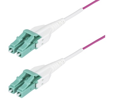 Startech.com 5m LC naar LC (UPC) OM4 Multimode Glasvezel Netwerkkabel, Erika Violet, 50/125µm, 40G/100G, LOMMF/VCSEL, Uniboot Connector Kabel, OFNR OFNR Riser Rated