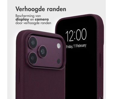 Accezz Leather Bookcase 2-in-1 met MagSafe voor de Apple iPhone 18 Pro / 17 Pro - Heath Purple