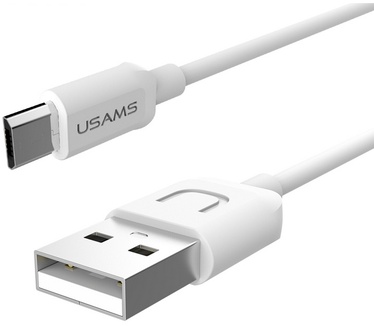 Usams U-Turn Standaard USB naar MicroUSB Kabel (100cm) - Wit