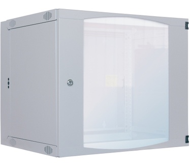 Intellinet 19" Double Section Wallmount Cabinet, 9U, 600mm depth, Flatpack, Grey