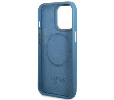 Guess 4G MagSafe Back Case - Apple iPhone 14 Pro Max (6.7") Blauw Blauw
