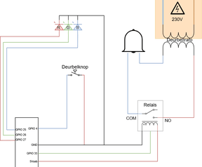 ESPHome Deurbel - Deurbelknop (met licht) op microcontroller