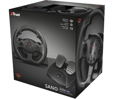 Trust GXT 580 Vibration Feedback Racing Wheel Zwart
