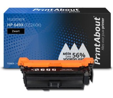 PrintAbout Huismerk HP 649X (CE260X) Toner Zwart Hoge capaciteit