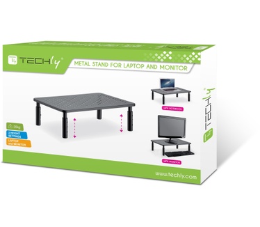 Techly Monitor / Laptop Desk Stand Black
