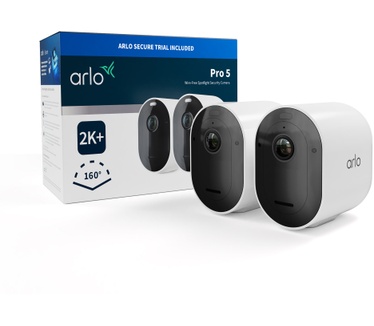 Arlo Arlo Pro 5 2K Draadloze Beveiligingscamera, 3 -pack, Wit