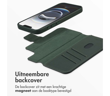 Accezz Leather Bookcase 2-in-1 met MagSafe