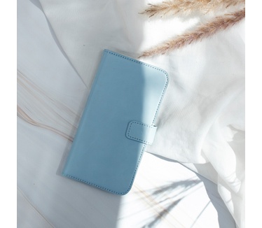 Selencia Echt Lederen Bookcase Samsung Galaxy S10 - Lichtblauw