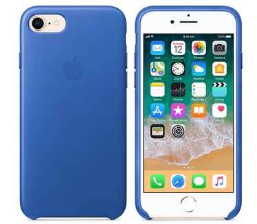 Apple iPhone 8 / 7 Leather Case - Electric Blue