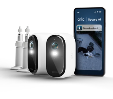 Arlo Arlo Essential 3 HD-beveiligingscamera, set van 2 camera's met muurbeugels