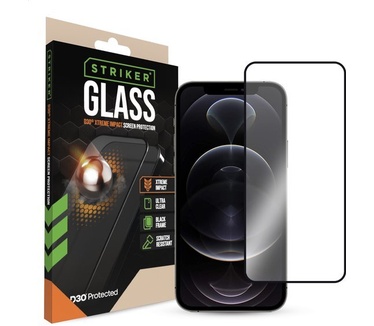 Striker D3O Gehard Glas Edge to Edge Screenprotector Apple iPhone 12/12 Pro