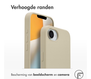 Accezz Liquid Silicone Backcover met MagSafe iPhone 16e - Stone