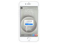 Facebook donaties op een wat ouderwetse telefoon