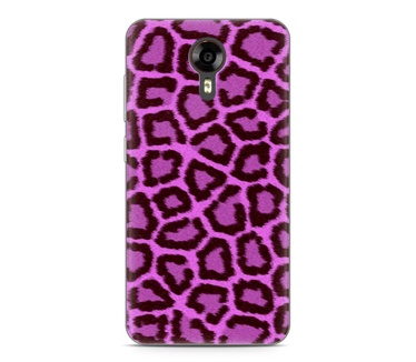 Just in Case Wileyfox Swift Hoesje Luipaard Paars Zwart