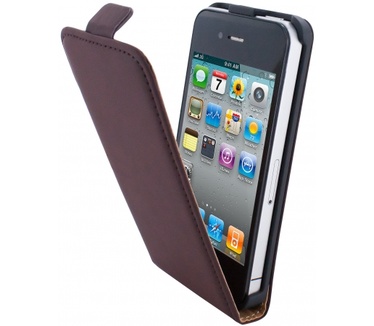 Mobiparts Mobiparts Premium Flip Case Apple iPhone 4/4S Brown