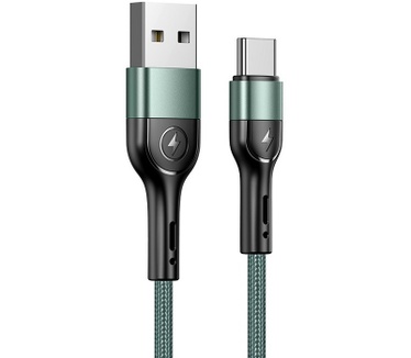 Usams U55 Gevlochten USB Type-C Kabel (100cm) - Groen