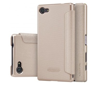 Nillkin Leather Case Sony Xperia Z5 Compact - Sparkle Series - Gold