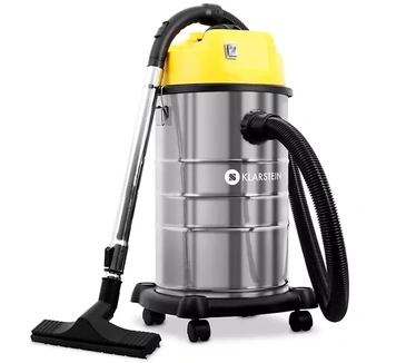 Klarstein IVC-30 Trommelstofzuiger 30l 1800W Roestvrijstaal, Geel