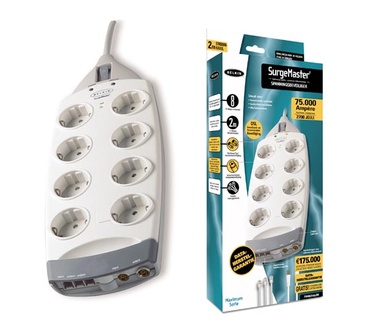 Belkin Surgemaster 8-Sockets en telefoon- en AV-spanningsbeveiliging &#8211; Maximum Serie