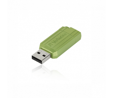 Verbatim Store 'n' Go Pinstripe USB-stick 64 GB I USB 2.0 I Memory Stick USB I voor laptop Ultrabook TV autoradio I Stick USB 2.0 I USB-stick met drukmechanisme I Eucalyptus groen