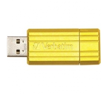 Verbatim Store 'n' Go PinStripe 4GB Geel