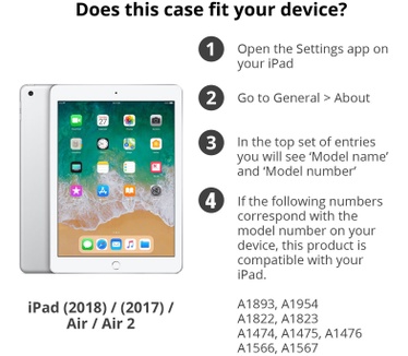 Accezz Smart Silicone Bookcase iPad (2018) / (2017) / Air (2013) / Air 2