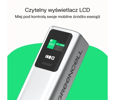 Green Cell GC PBGC25UD - Powerbank PBGC25UD, 25200 mAh, 140 W, 1x USB-A, 2x USB-C