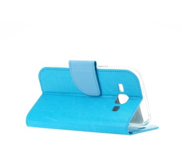 Luxe Lederen Bookcase hoesje voor de Samsung Galaxy J1 - Blauw (Samsung Galaxy J1) Blauw